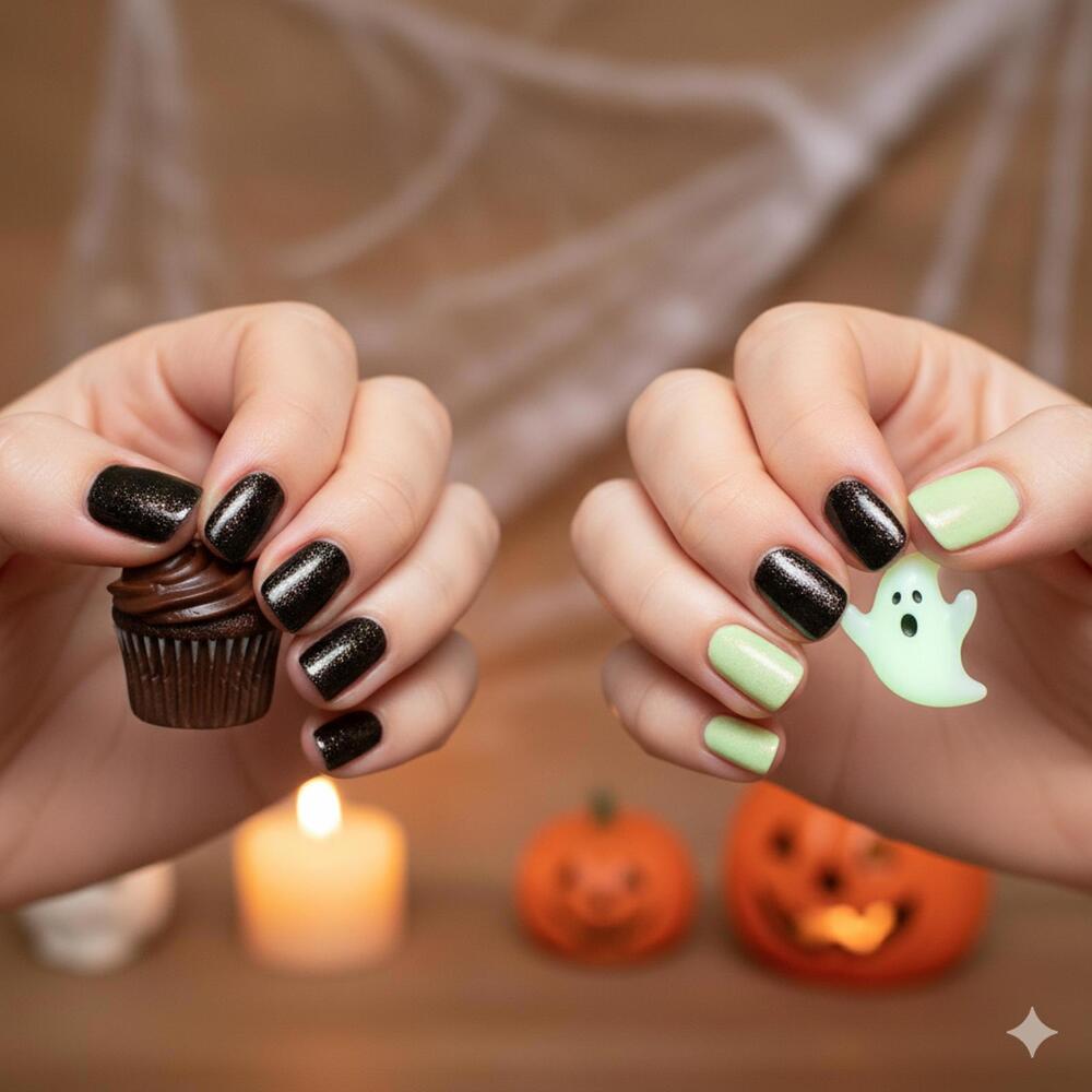 Sally Hansen x Reese's Insta-Dri Glow in the Dark Nail Color Duo